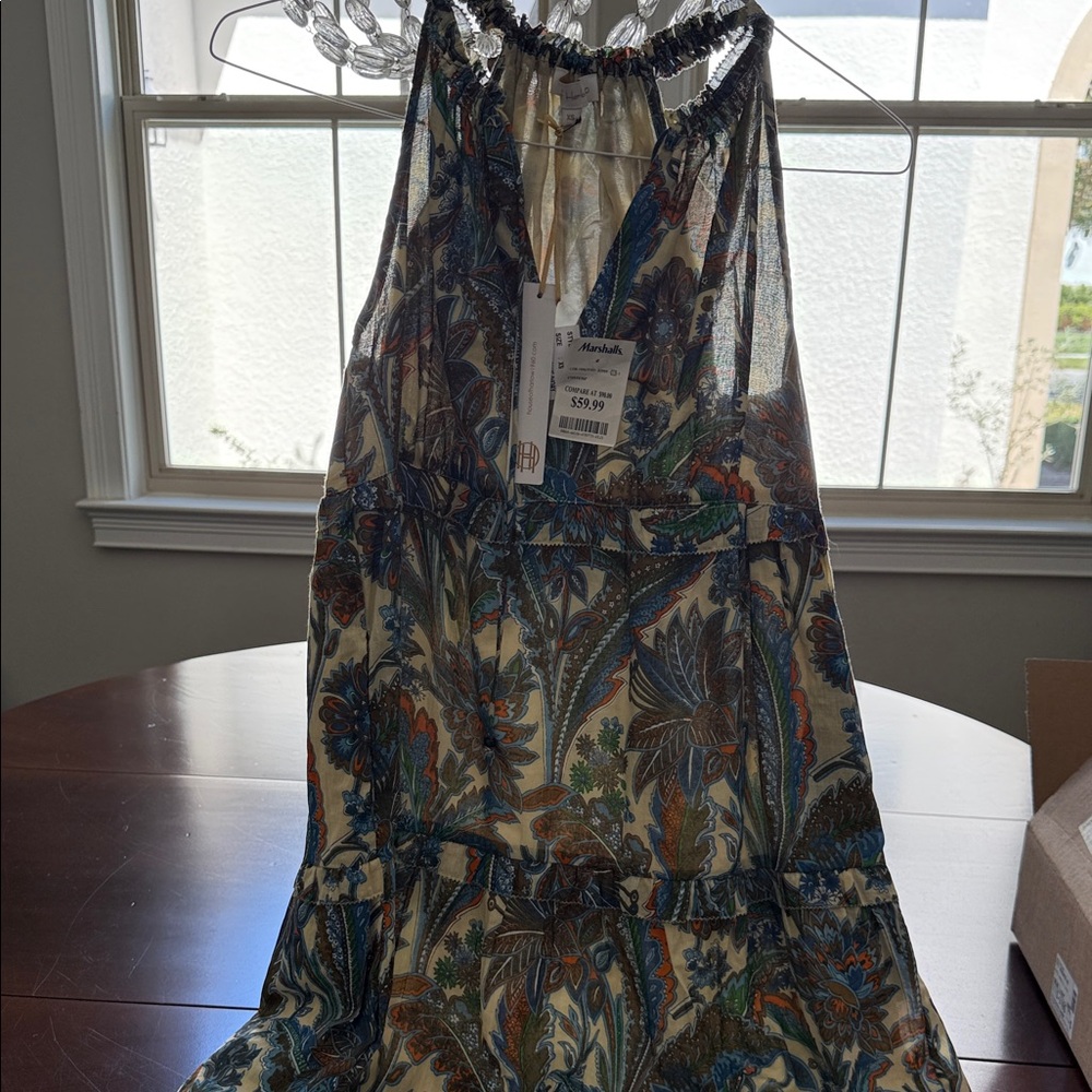 House of Harlow tiered paisley dress.